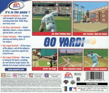 Triple Play 2001 (US) box cover back